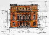 Sketchbook On Paper - Central Library, Belfast